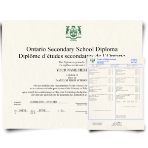 Canada High School Fake Diploma & Transcript