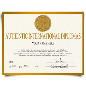 Fake Diploma from International University