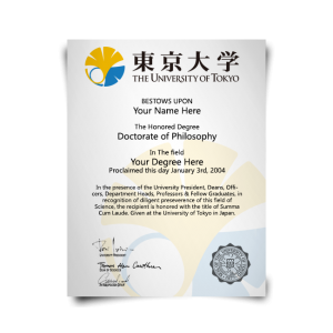 Fake Diploma from Japan University