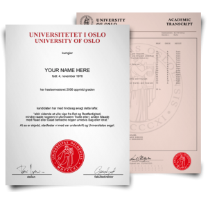 Fake Diploma & Transcript from Norway University