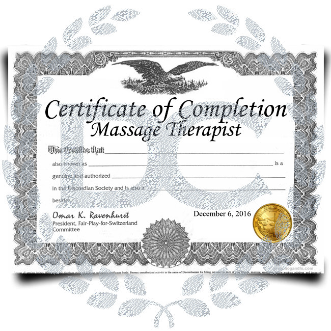 Fake Massage Therapist Certificates — Diploma Company