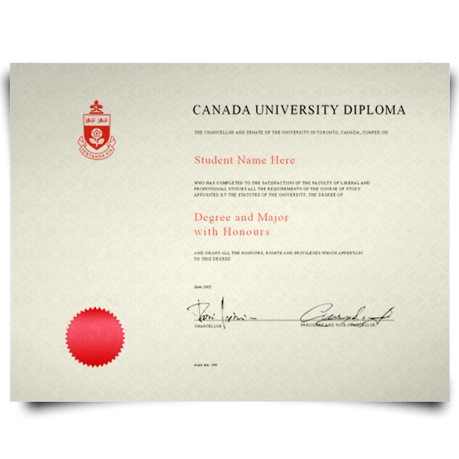York university diploma featuring 2000 layout with red wax school and printed on thick diploma cardstock