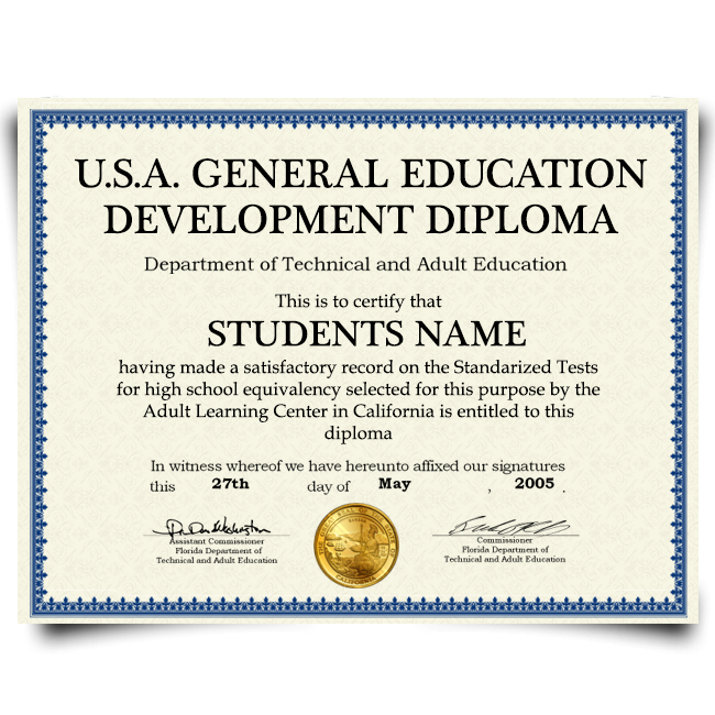 Fake GED Diploma from USA