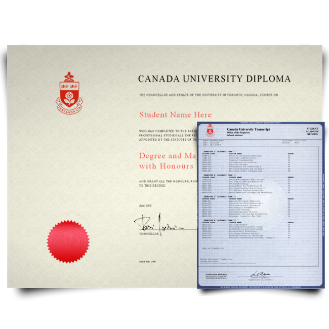 Fake Canada College Diploma and Transcripts