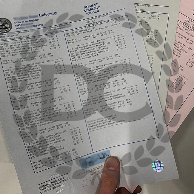 designer holding variety of academic security papers for novelty transcript prints