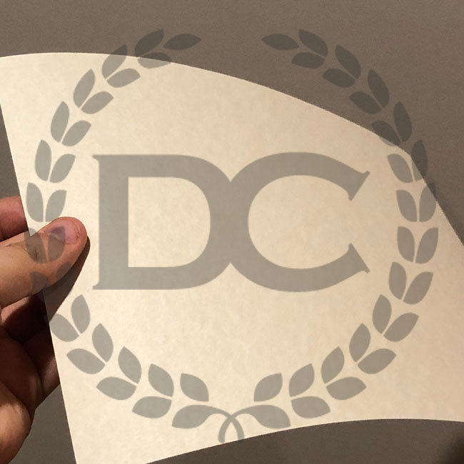 Curious how thick diploma paper should be? To compare the proper bend, we show this photograph taken with Doug one of our lead designers. holding nice and thick diploma paper