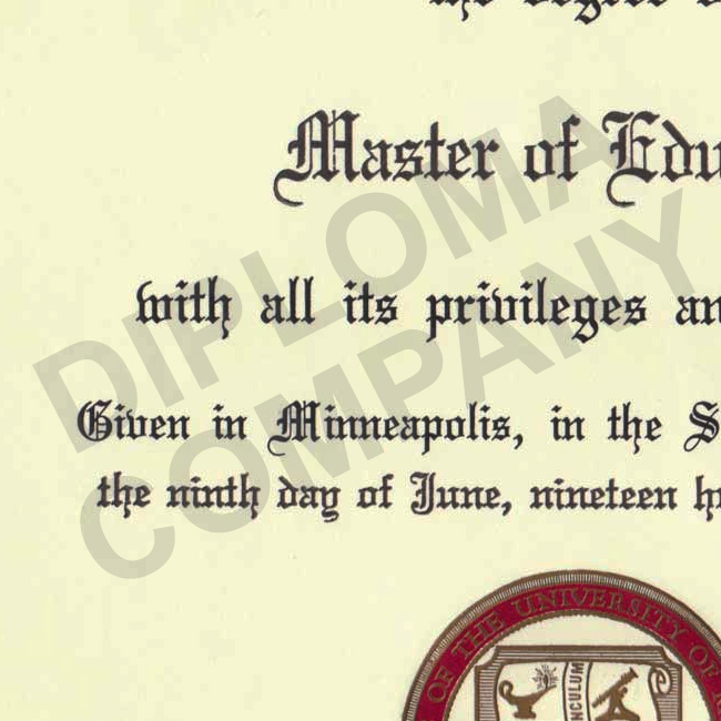 a sample of a 1980s diploma diploma from 1980s