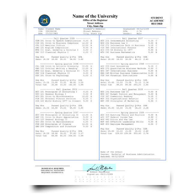Fake Transcripts - FREE DOWNLOAD