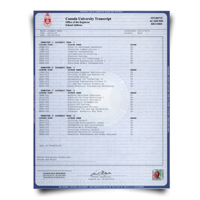 fake canada college transcripts diplomacompany com transcrips