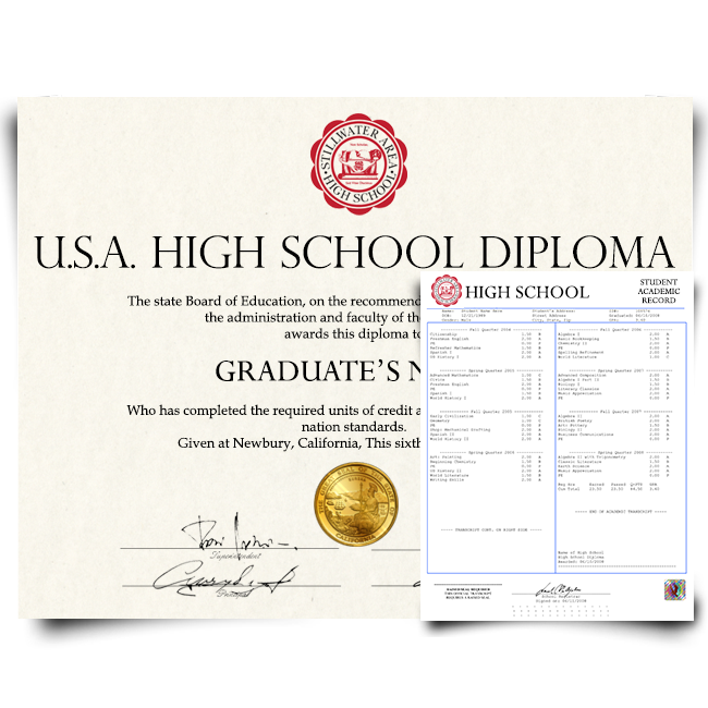 fake usa high school diploma and transcripts diplomacompany com hischool diploma