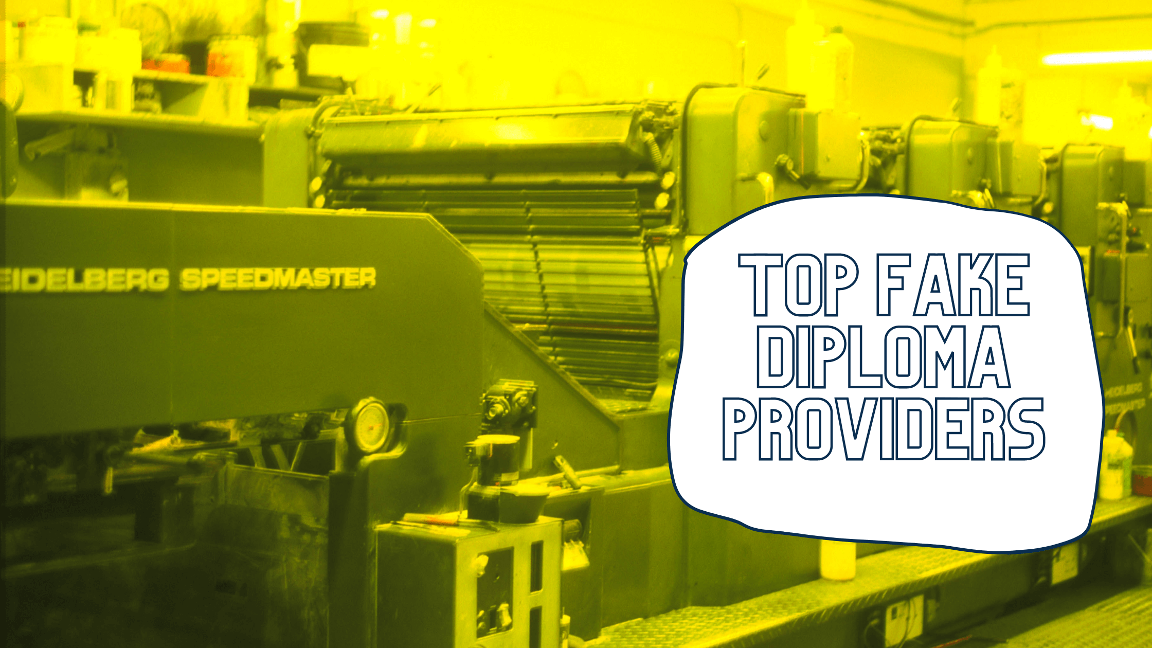 print shop equiqment providing novelty fake diplomas and more