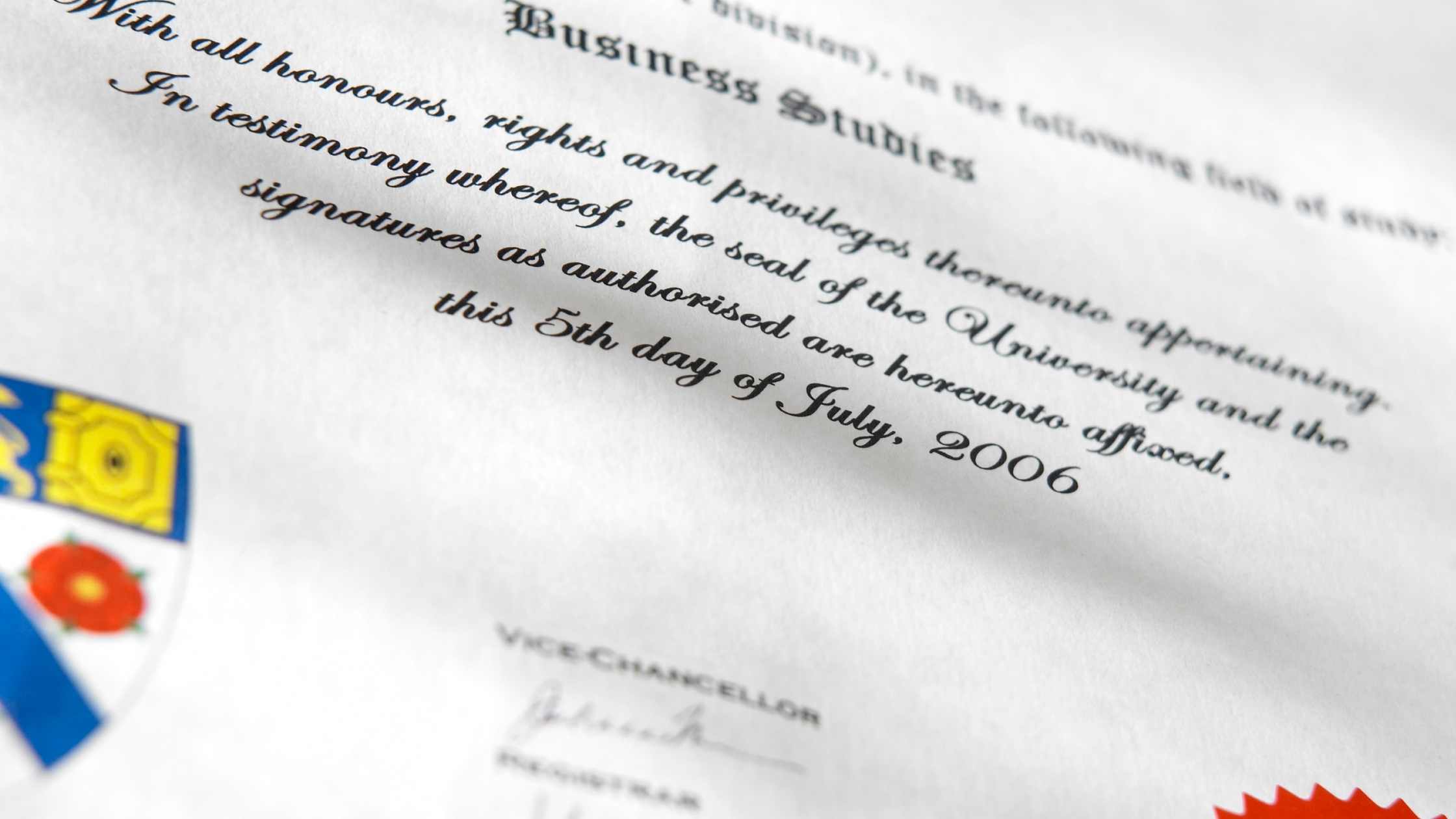 look at a realistic diploma up close