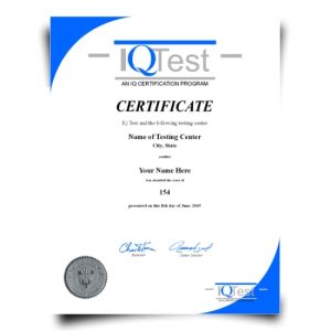 IQ Certificate