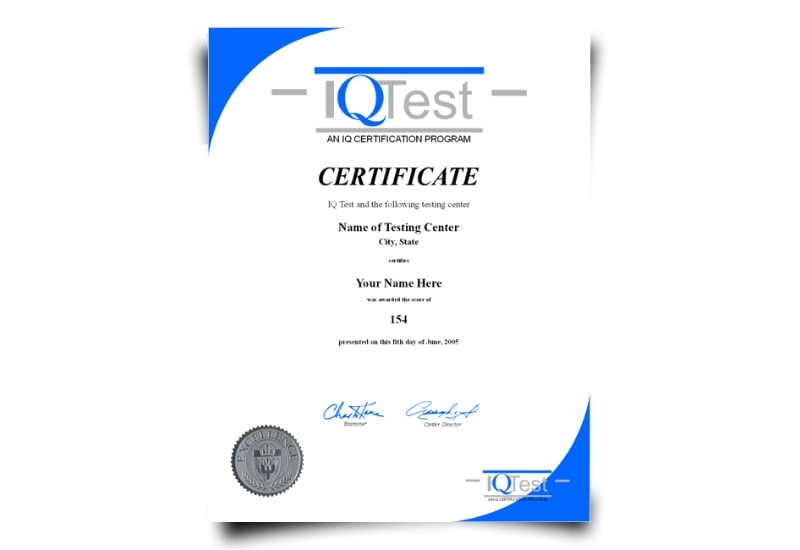 IQ Certificate