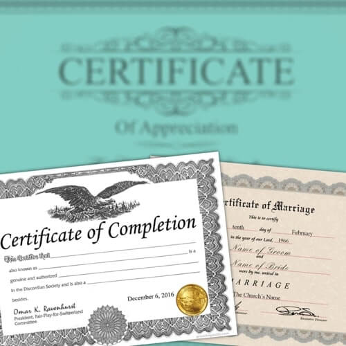 replica certificates