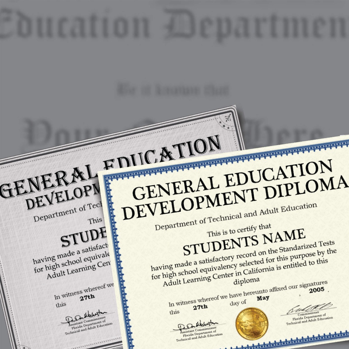 replica GED diplomas and transcripts