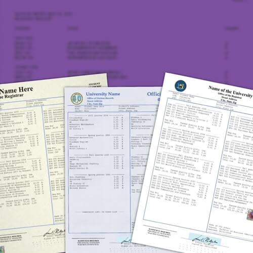 replica academic transcripts