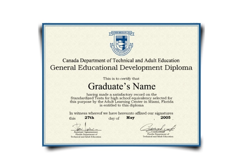 Canada GED Diploma
