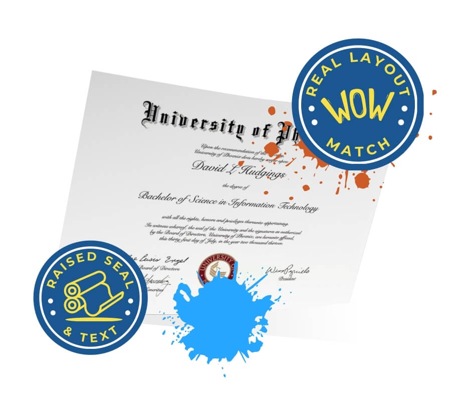 Associate, bachelor, master, and doctorate degree certificate layouts
