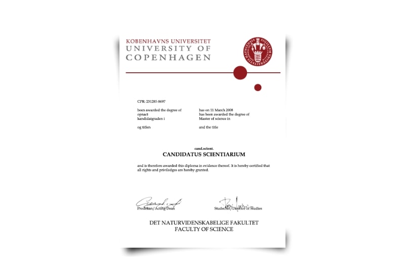 Denmark University Diploma