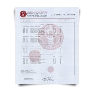 Denmark University Transcript
