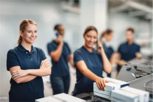 iploma Company production staff working at printing equipment in Richmond Virginia facility