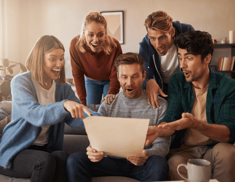 friends discussing reasons to buy replica college degrees online