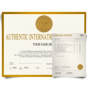 Other Countries University Diploma & Transcript Set