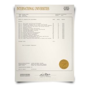 Other Countries University Transcript