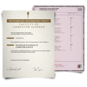 Netherlands University Diploma & Transcript Set