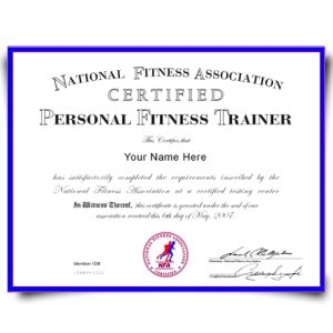 Personal Trainer Certificate