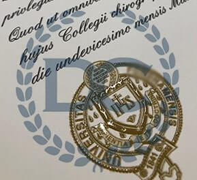 Replica college diploma with multi-layer raised embossed seal in gold and silver